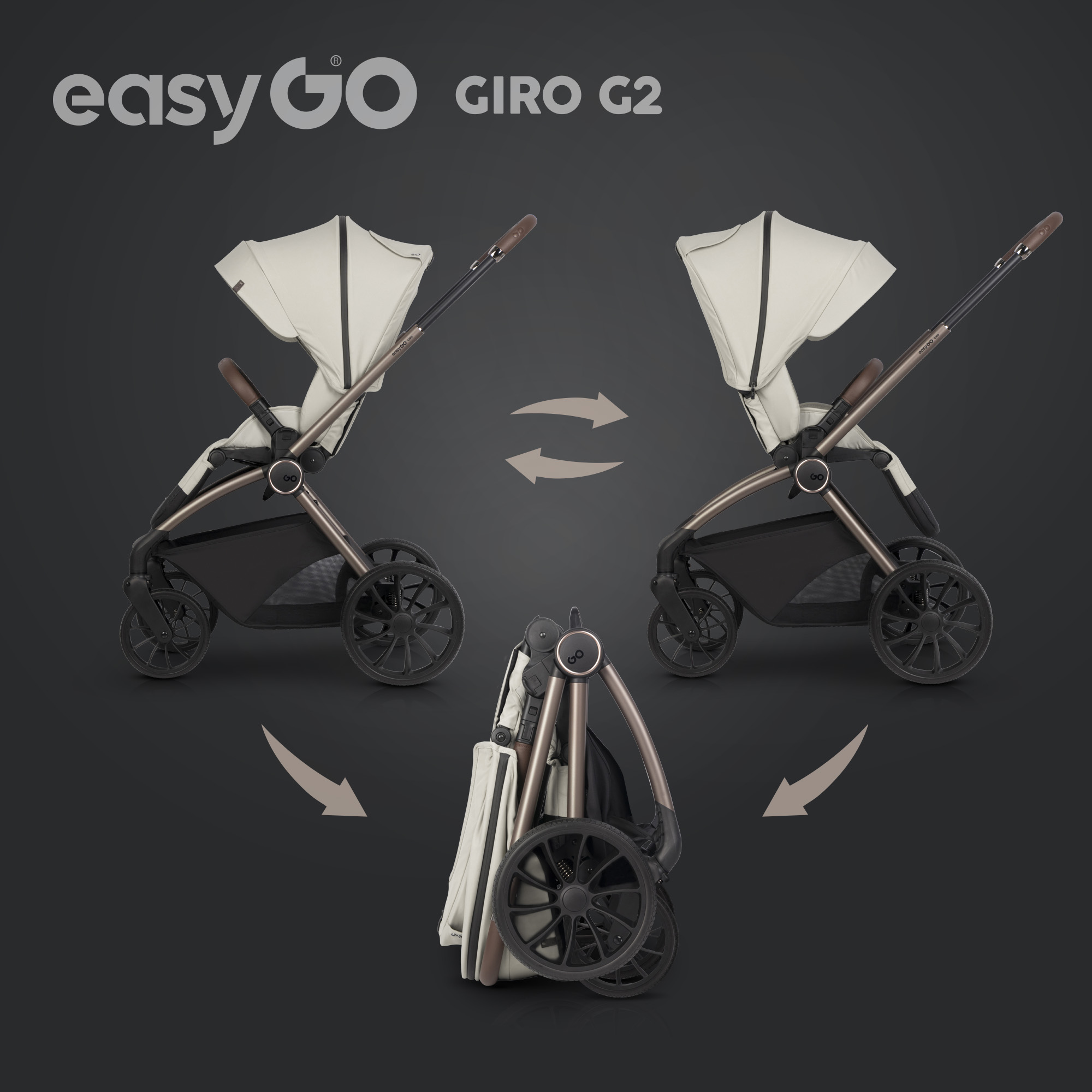 Wózek dziecięcy EasyGo Giro G2 Sand