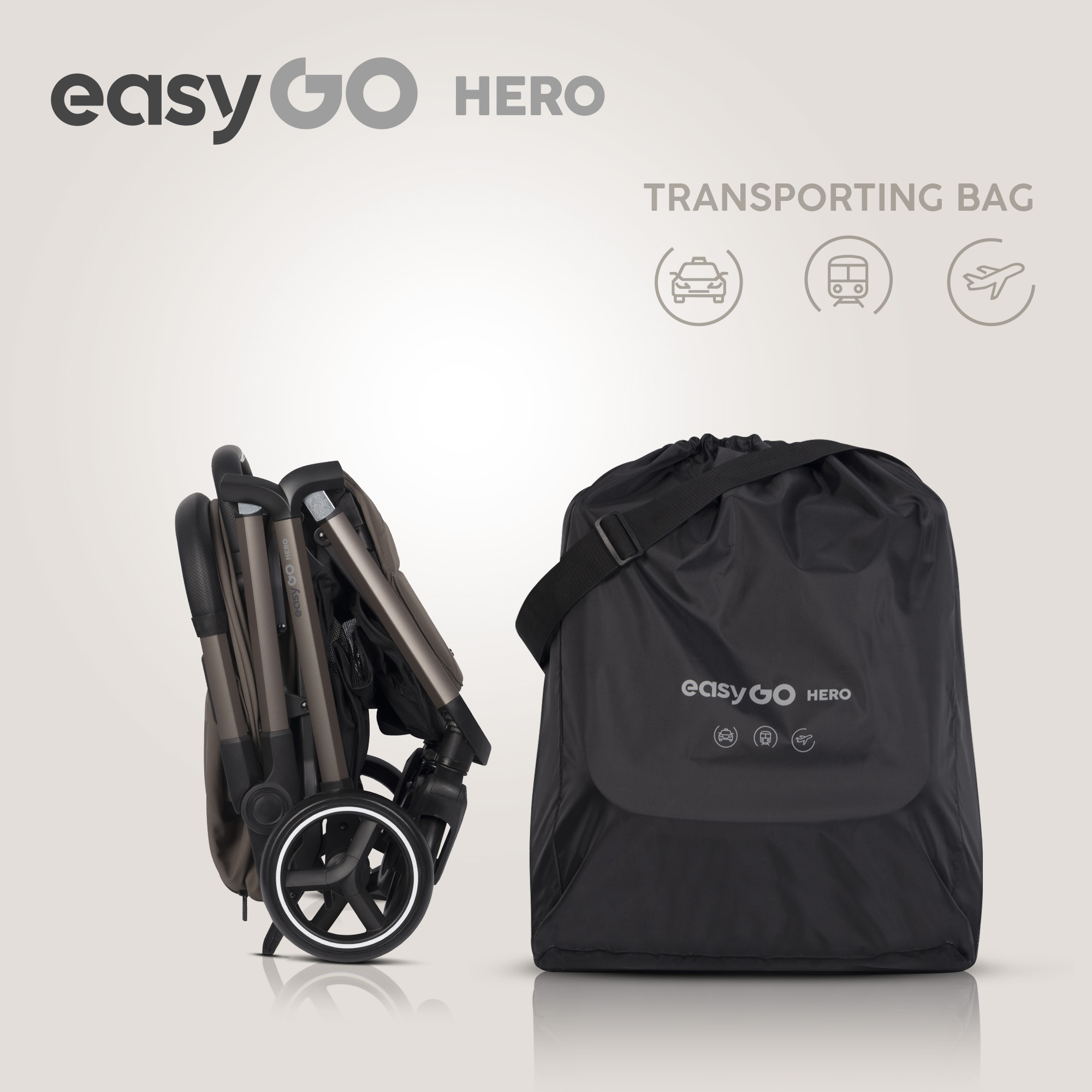 Wózek dziecięcy EasyGo Hero Mokka
